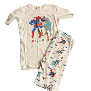 Hanna Andersson Girls Super Hero‎ Justice League Organic Cotton Pajamas Size 12